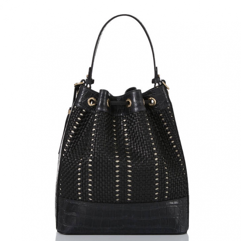 Black Women's Brahmin Marlowe Bucket Bags | 1460NDRAT