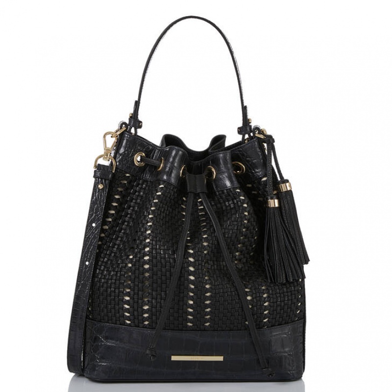 Black Women's Brahmin Marlowe Bucket Bags | 1460NDRAT