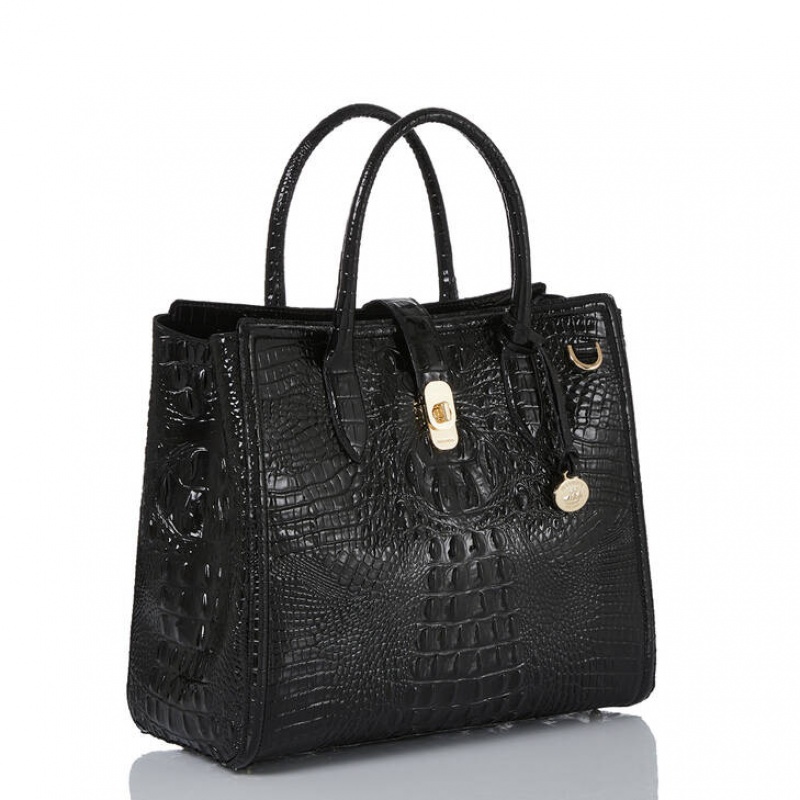 Black Women's Brahmin Nakita Satchel Bags | 5031GXDAB