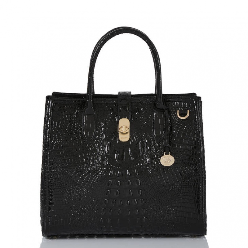 Black Women\'s Brahmin Nakita Satchel Bags | 5031GXDAB