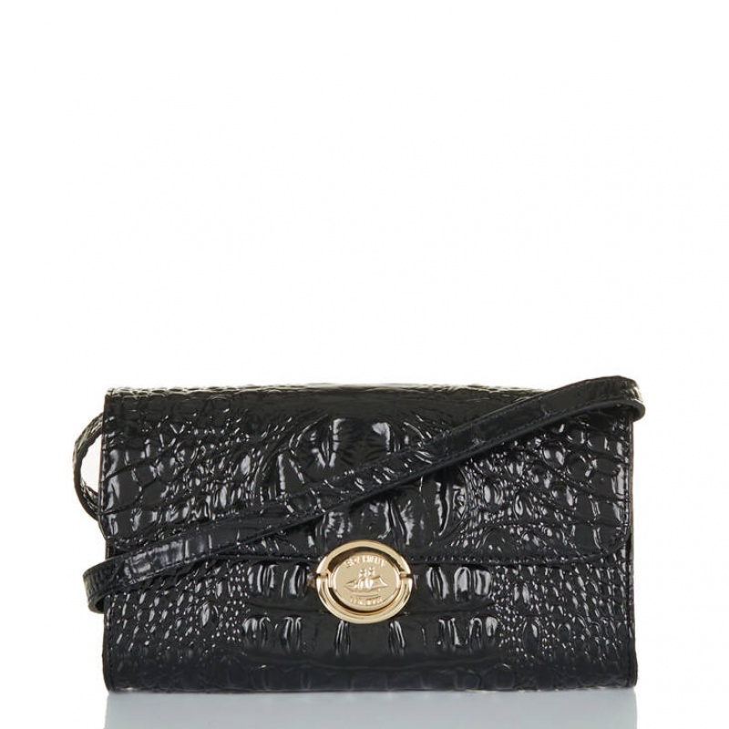 Black Women\'s Brahmin Polly Crossbody Bags | 1640LPXSH