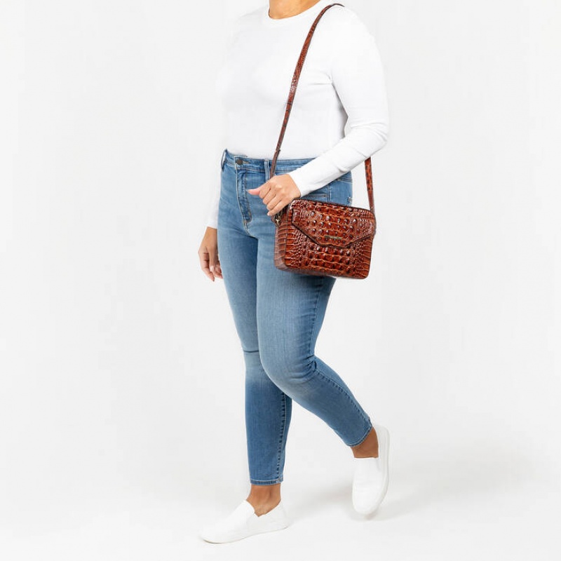 Black Women's Brahmin Shea Crossbody Bags | 2586WJCKQ