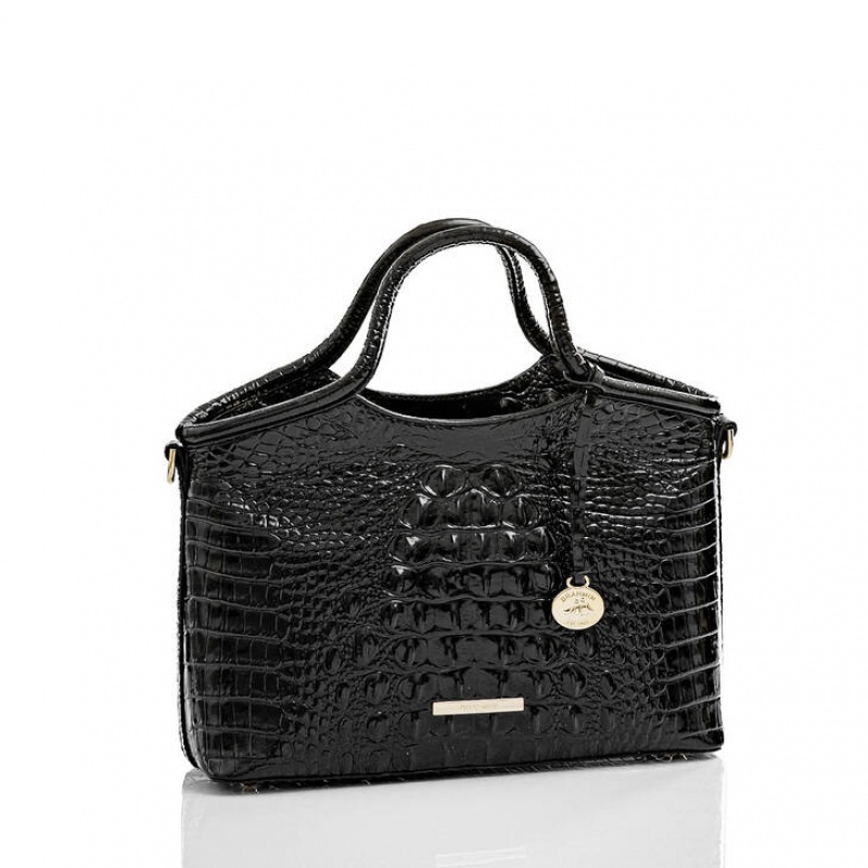 Black Women's Brahmin Small Elaine Crossbody Bags | 2489HMKTV