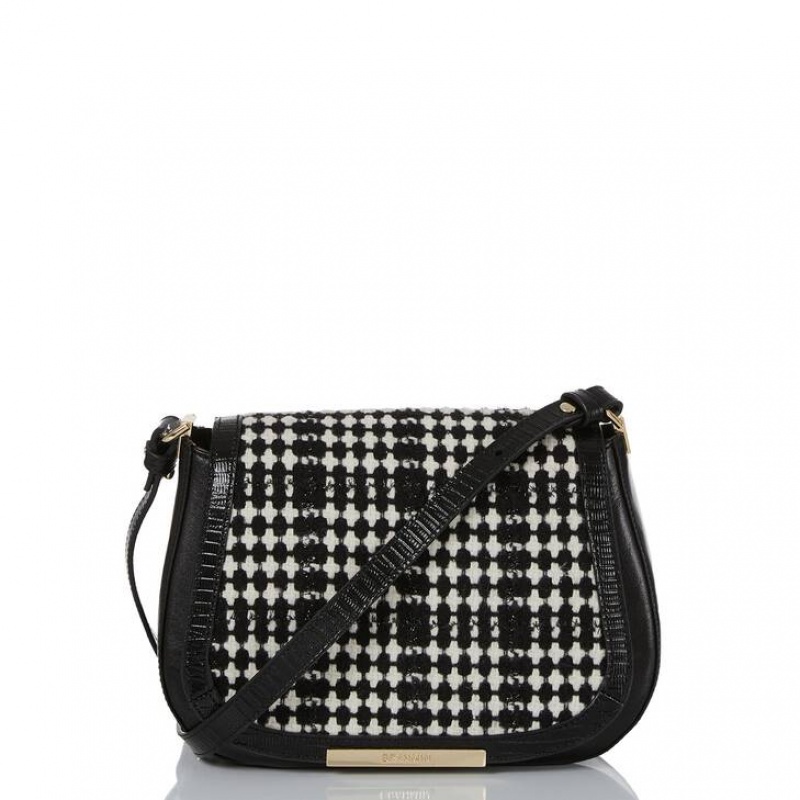 Black Women\'s Brahmin Small Nadine Crossbody Bags | 2467BGWIV