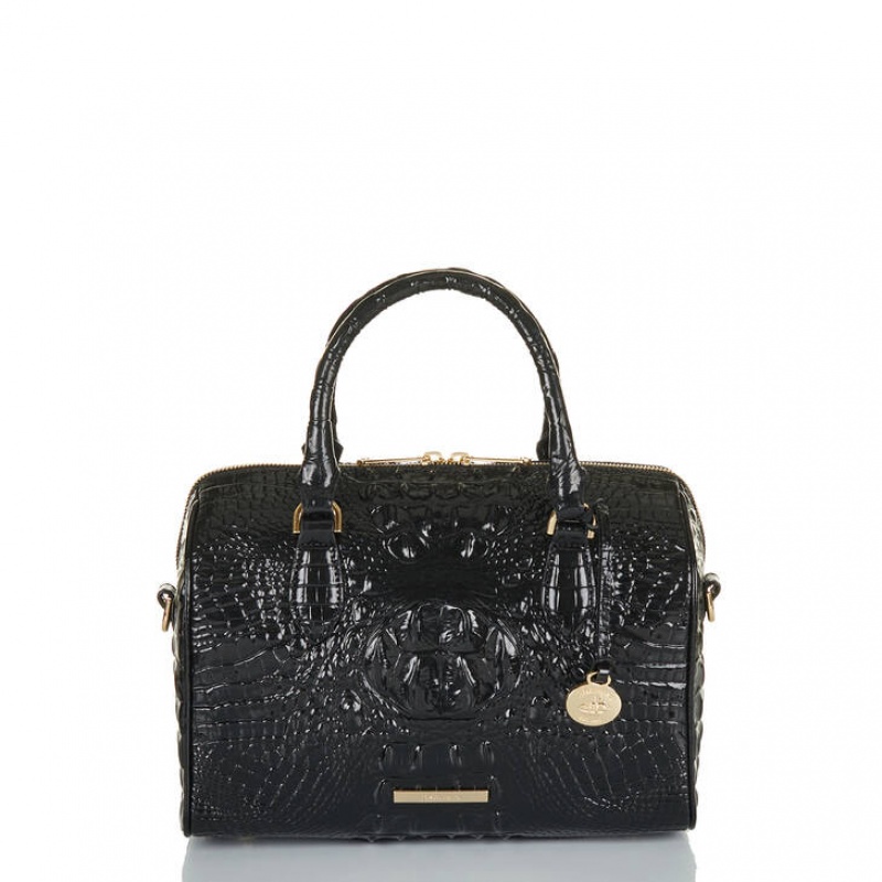 Black Women\'s Brahmin Stacy Satchel Bags | 0238LBUHA