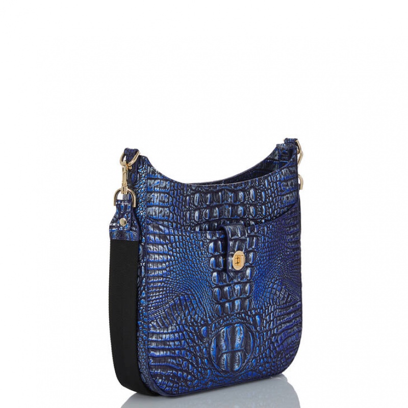 Blue Women's Brahmin Leia Crossbody Bags | 1509CRVJM