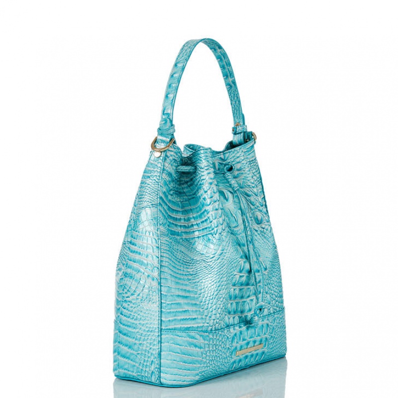 Blue Women's Brahmin Marlowe Bucket Bags | 0289UYRKJ