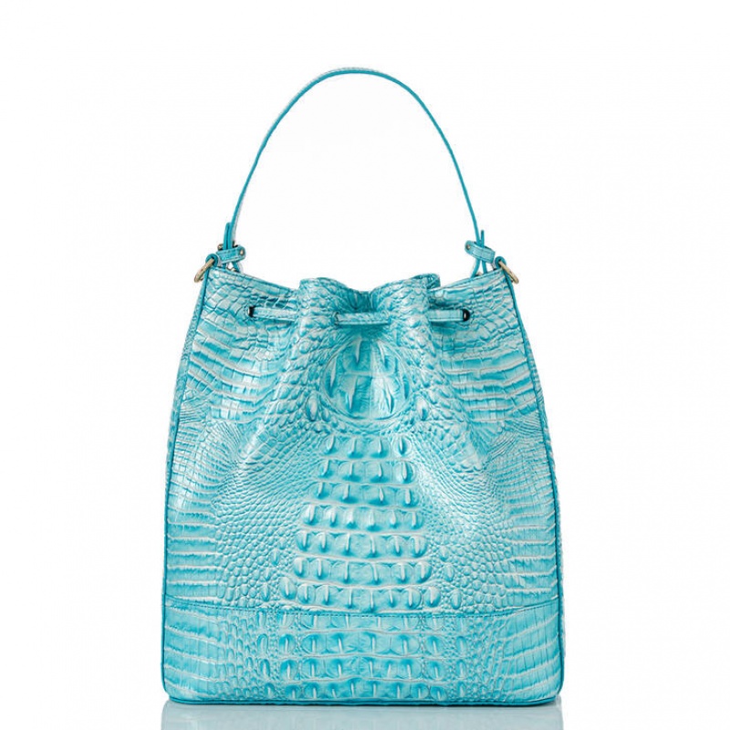 Blue Women's Brahmin Marlowe Bucket Bags | 0289UYRKJ