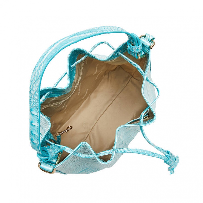 Blue Women's Brahmin Marlowe Bucket Bags | 0289UYRKJ