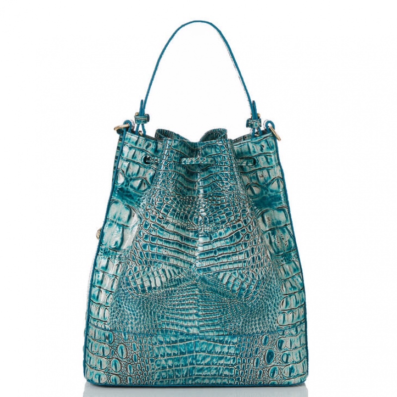 Blue Women's Brahmin Marlowe Bucket Bags | 5812JOSNU