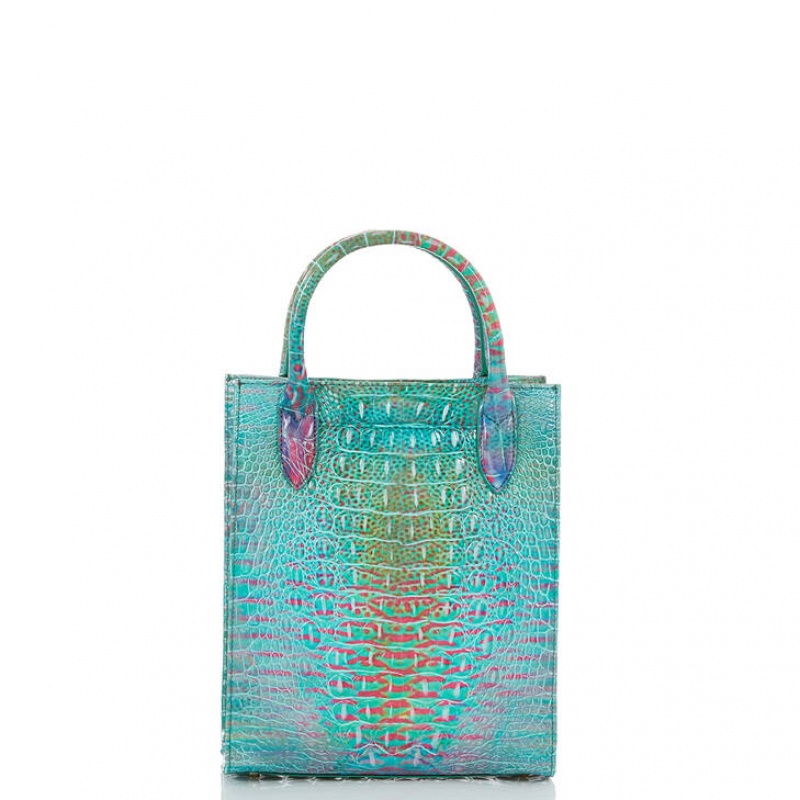 Blue Women's Brahmin Moira Tote Bags | 1069NPHXV