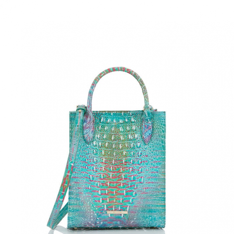 Blue Women's Brahmin Moira Tote Bags | 1069NPHXV