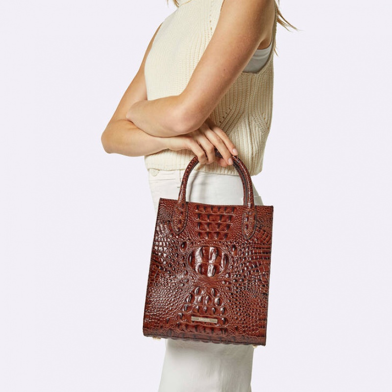 Blue Women's Brahmin Moira Tote Bags | 1069NPHXV