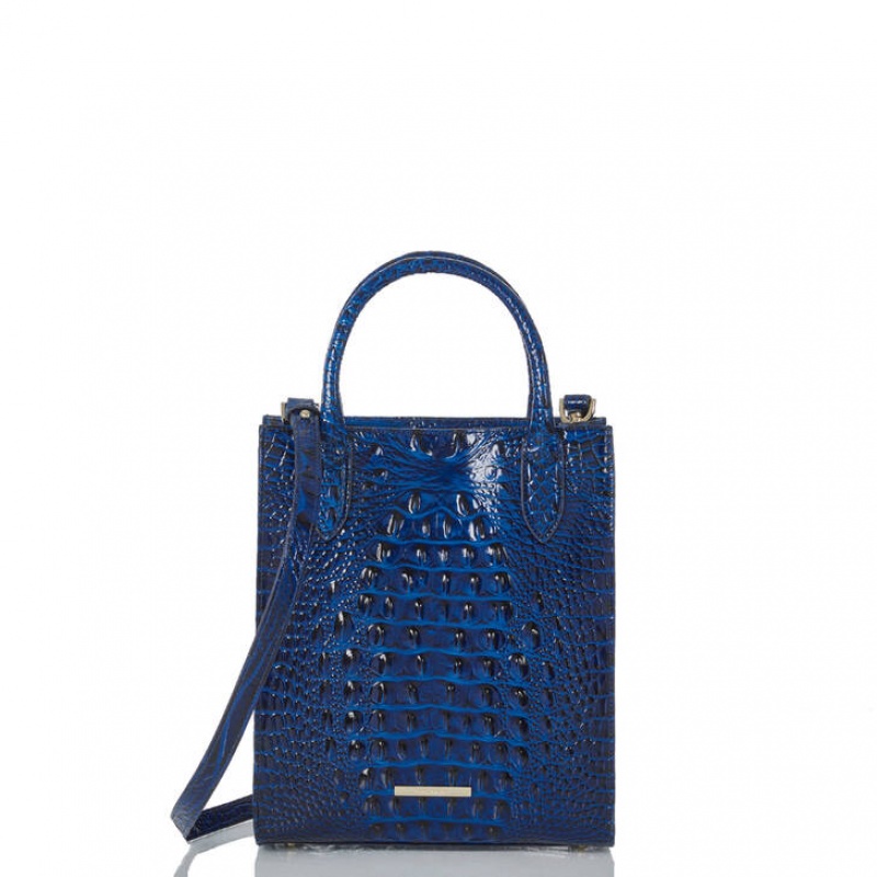 Blue Women's Brahmin Moira Tote Bags | 5603HPVBC