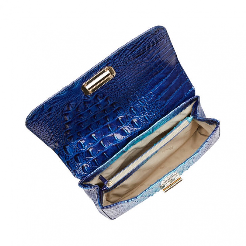 Blue Women's Brahmin Rosalie Crossbody Bags | 9825FGKSN