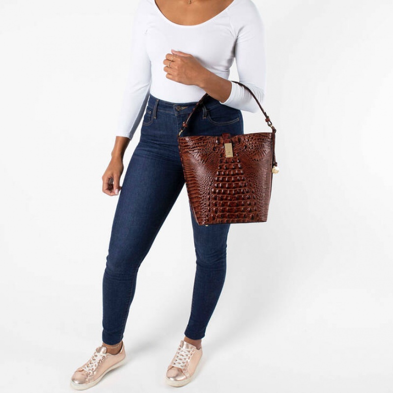 Blue Women's Brahmin Shira Bucket Bags | 5074MPUCY