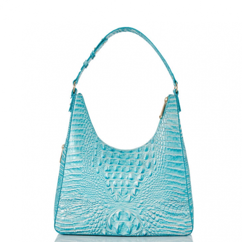 Blue Women's Brahmin Tabitha Shoulder Bags | 4326FGAJU