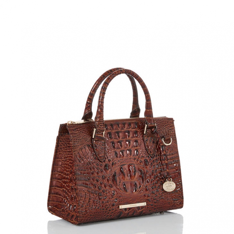 Brown Women's Brahmin Anywhere Convertible Satchel Bags | 1946IJBCX