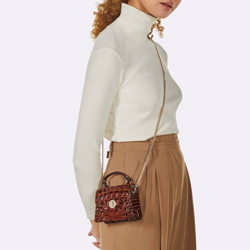 Brown Women's Brahmin Arietta Crossbody Bags | 6237AVZWH