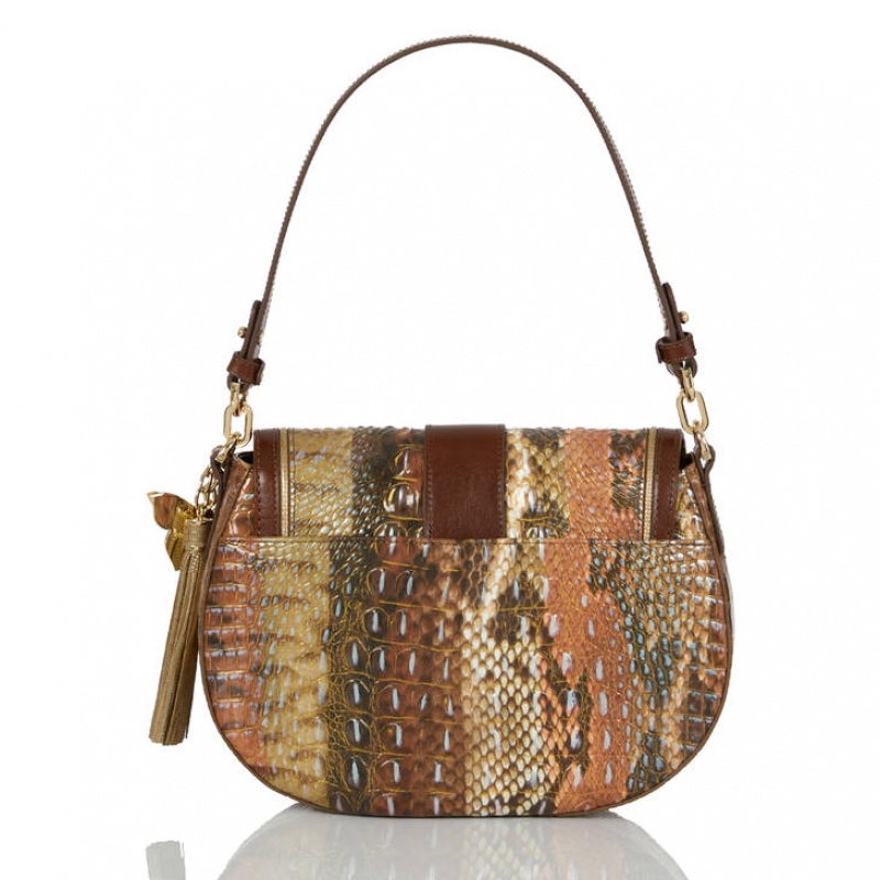 Brown Women's Brahmin Cynthia Shoulder Bags | 2806ETWYL