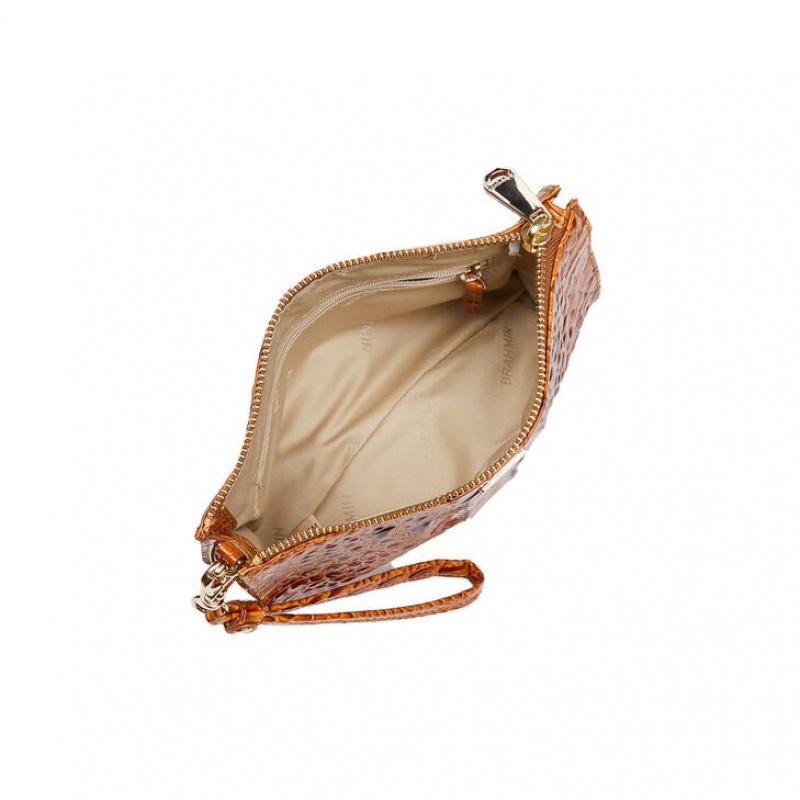 Brown Women's Brahmin Daisy Clutch Bags | 8945WLPIO