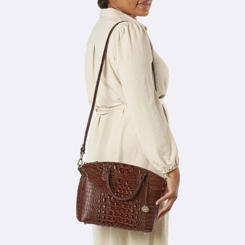 Brown Women's Brahmin Duxbury Satchel Bags | 6452ANYTG