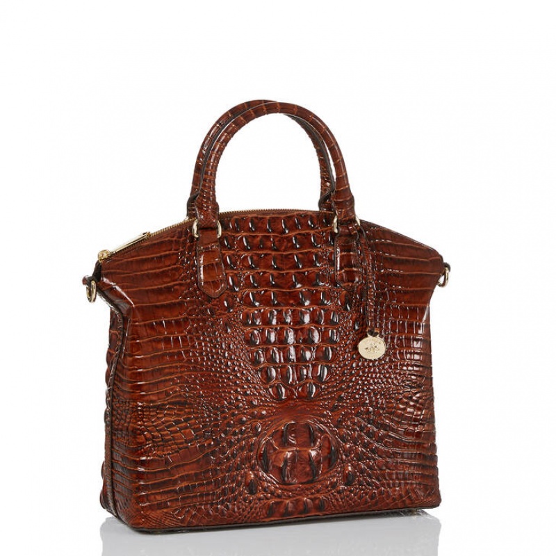 Brown Women's Brahmin Large Duxbury Satchel Bags | 3194EGLJV