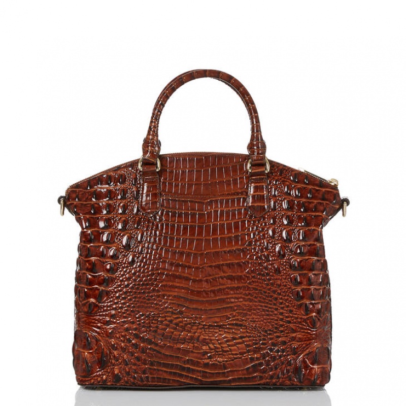 Brown Women's Brahmin Large Duxbury Satchel Bags | 3194EGLJV