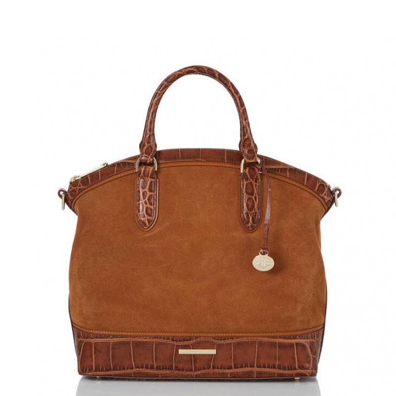 Brown Women\'s Brahmin Large Duxbury Satchel Bags | 3947NTMRZ