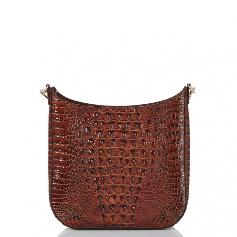 Brown Women's Brahmin Leia Crossbody Bags | 8201QTXWJ