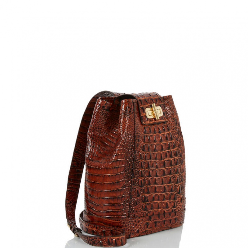 Brown Women's Brahmin Maddie Bucket Bags | 5149WOTBM