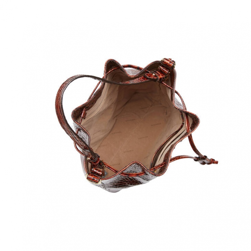 Brown Women's Brahmin Marlowe Bucket Bags | 2470FMRQT