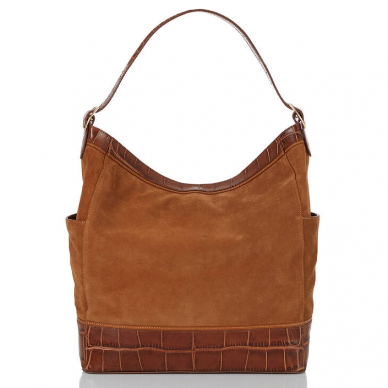 Brown Women's Brahmin Parin Bucket Bags | 3910OAIKC