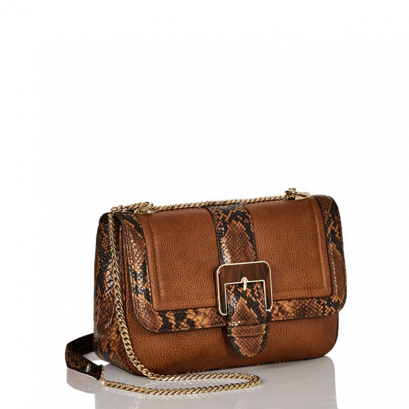 Brown Women's Brahmin Rosalie Crossbody Bags | 3481KGRVJ