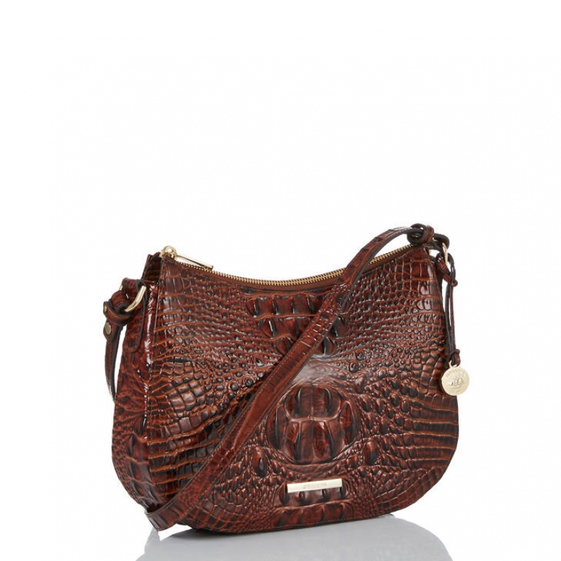 Brown Women's Brahmin Shayna Crossbody Bags | 0642OCPGT