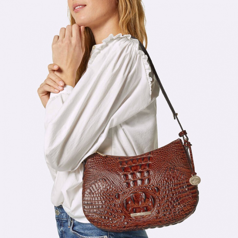 Brown Women's Brahmin Shayna Crossbody Bags | 0642OCPGT