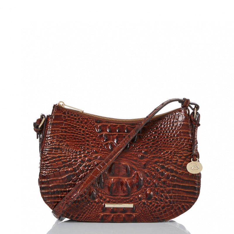 Brown Women\'s Brahmin Shayna Crossbody Bags | 0642OCPGT