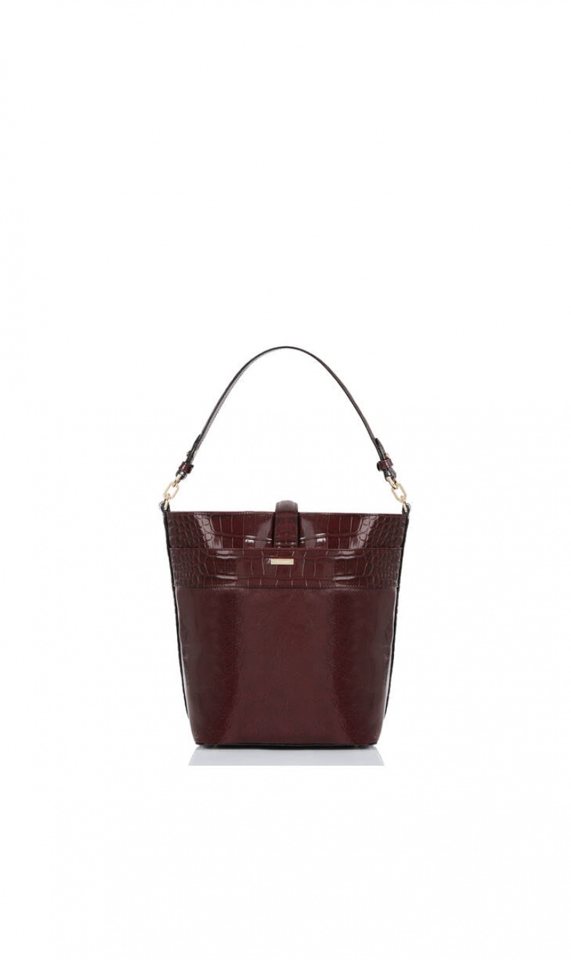 Brown Women's Brahmin Shira Bucket Bags | 6089HQXWS