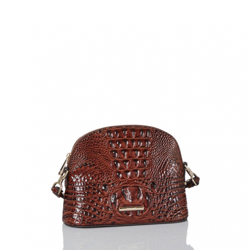 Brown Women's Brahmin Small Georgina Crossbody Bags | 4532CYRUM