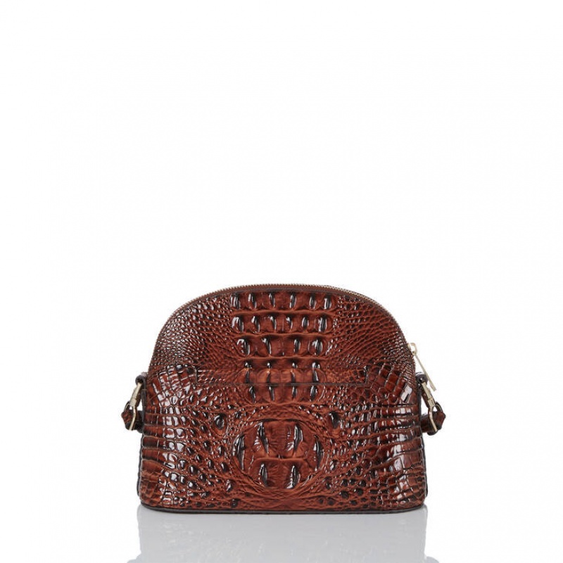 Brown Women's Brahmin Small Georgina Crossbody Bags | 4532CYRUM