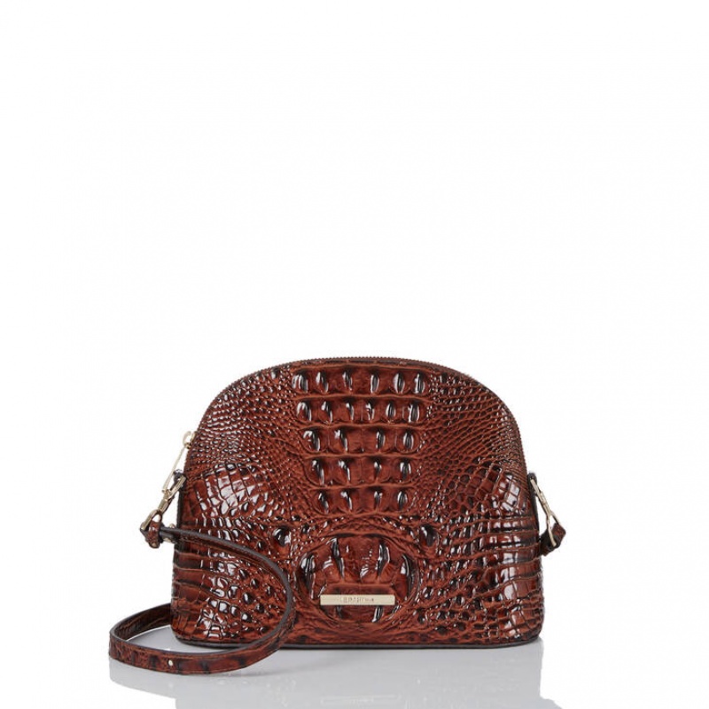 Brown Women\'s Brahmin Small Georgina Crossbody Bags | 4532CYRUM