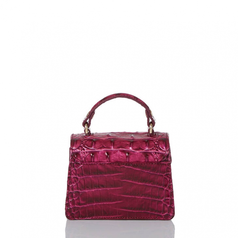 Burgundy Women's Brahmin Arietta Crossbody Bags | 6392ZSDVO