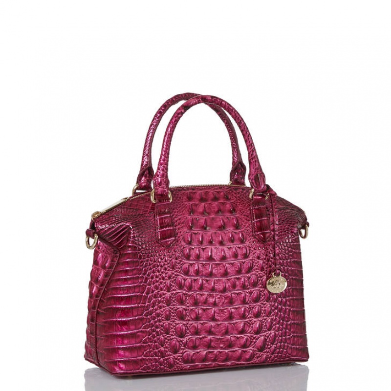 Burgundy Women's Brahmin Duxbury Satchel Bags | 8146AVOQD