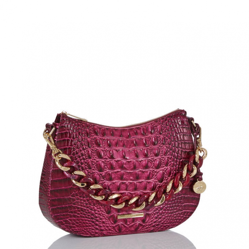 Burgundy Women\'s Brahmin Mod Shayna Crossbody Bags | 5467IGOUF