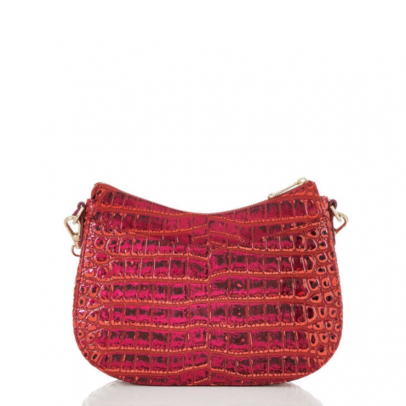 Burgundy Women's Brahmin Mod Shayna Crossbody Bags | 8723MUKWP