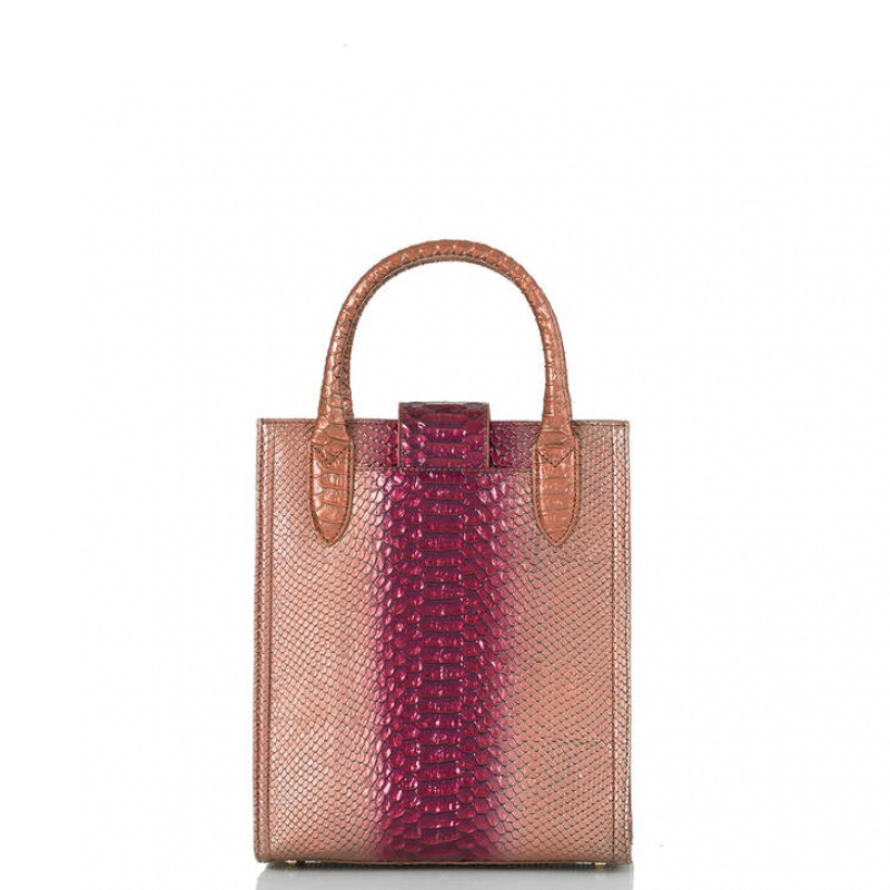 Burgundy Women's Brahmin Moira Tote Bags | 2795YNQLM