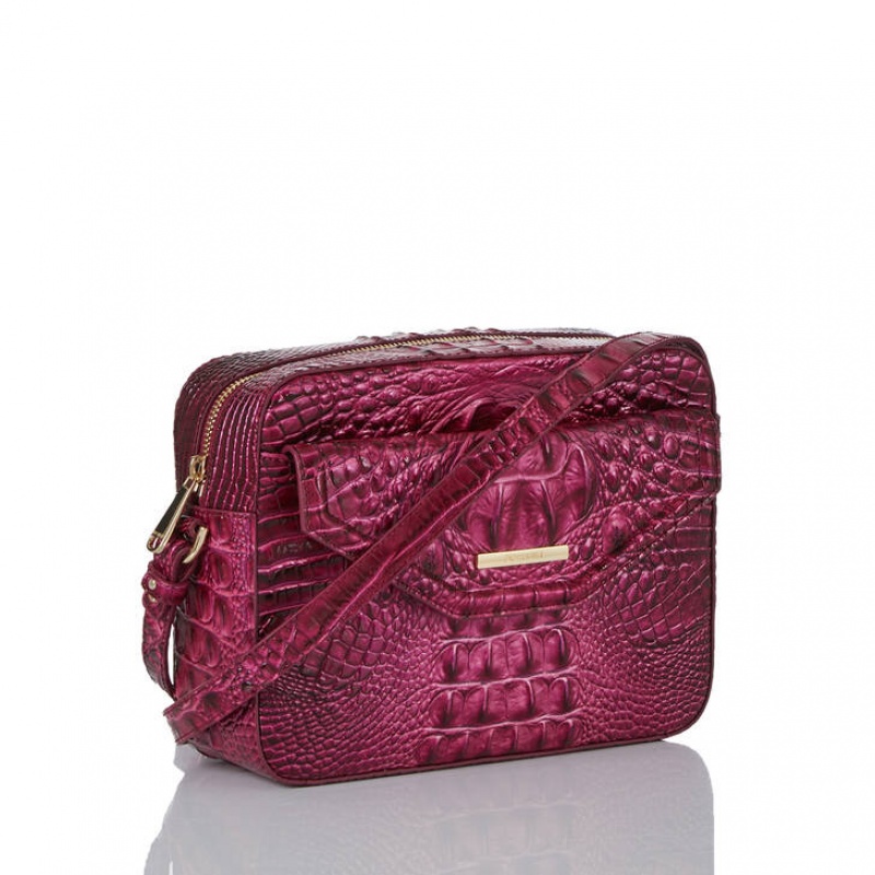 Burgundy Women's Brahmin Shea Crossbody Bags | 0745SFJHB