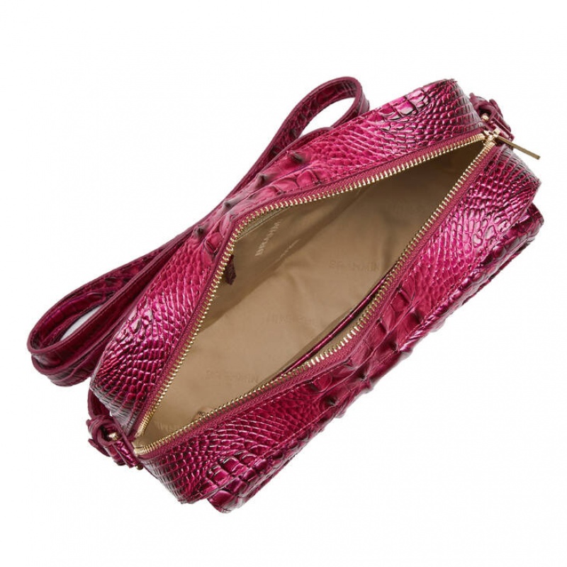 Burgundy Women's Brahmin Shea Crossbody Bags | 0745SFJHB