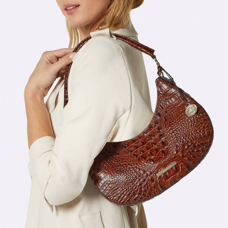 Burgundy Women's Brahmin Small Bekka Shoulder Bags | 5394YZGBL