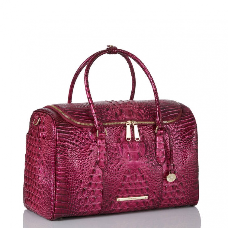 Burgundy Women's Brahmin Talulla Travel Bags | 7861DLWGI